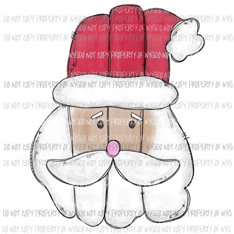 Rustic Santa Sublimation transfers Heat Transfer