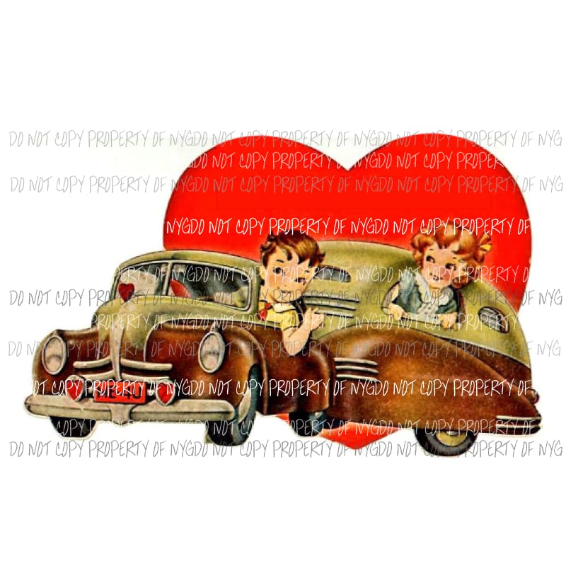 RV Trailer Love Sublimation transfers valentine Heat Transfer