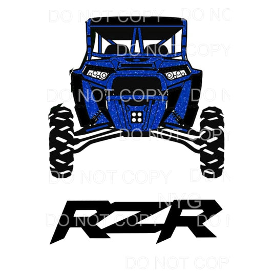 RZR Blue Polaris Off Road Vehicle Sublimation transfers - 