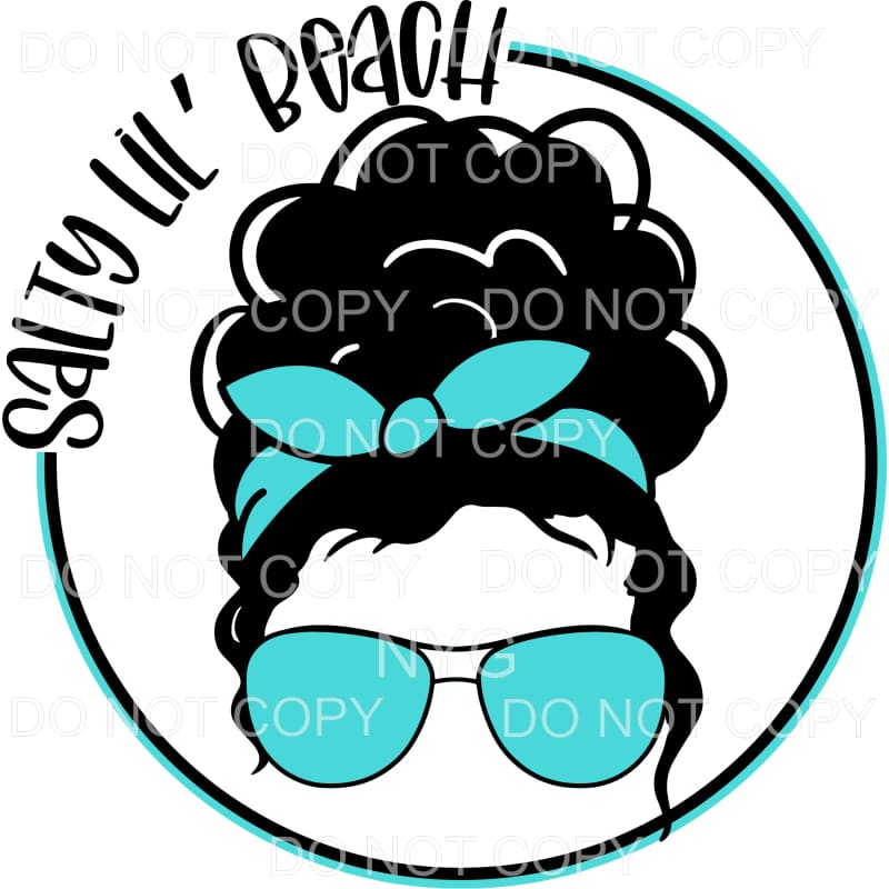 Salty Lil Beach Puff Ball Sublimation transfers - Heat 