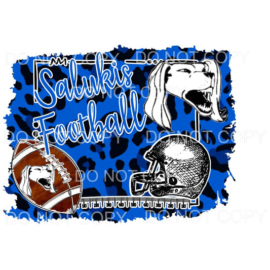 Salukis Football # 2 Leopard Royal Blue Sublimation 