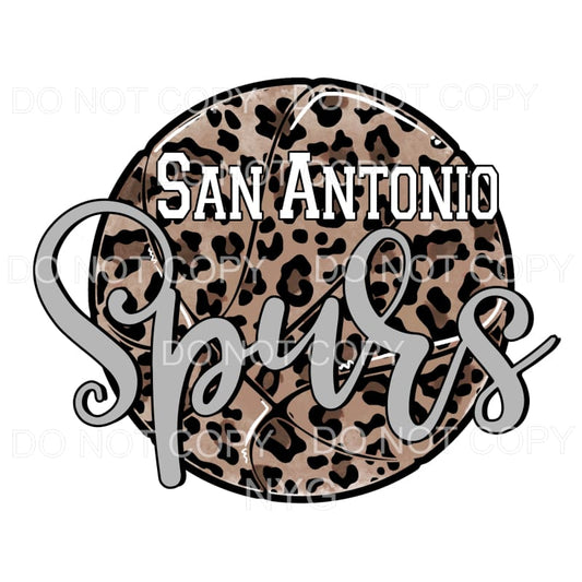 San Antonio Spurs Leopard Basketball Sublimation transfers -