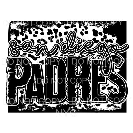San Diego Padres Baseball Black Leopard Sublimation 