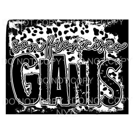 San Francisco Giants Baseball Black Leopard Sublimation 