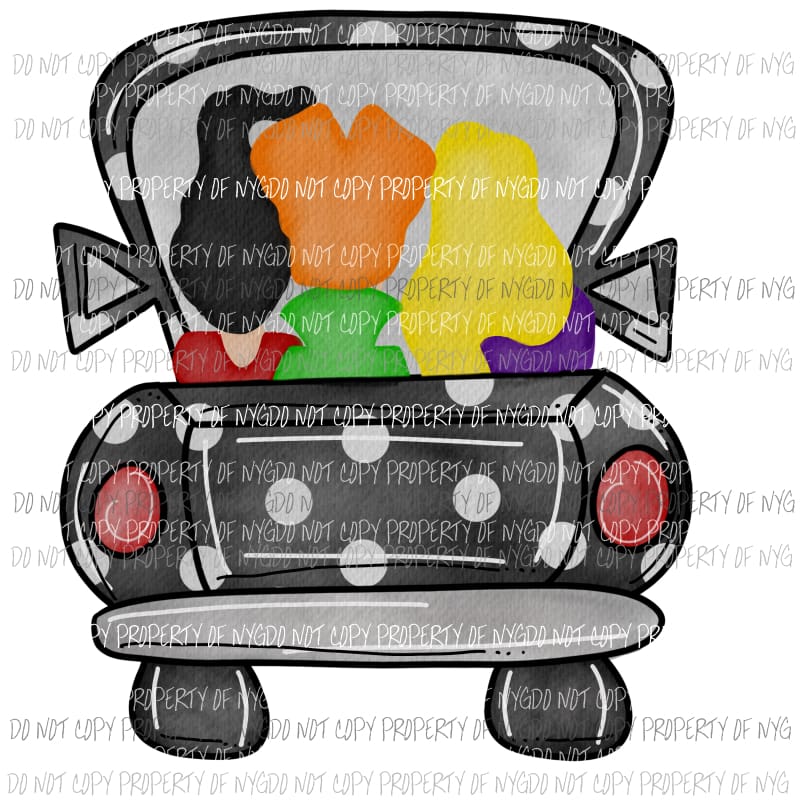 sanderson sisters polka dot truck Sublimation transfers Heat Transfer