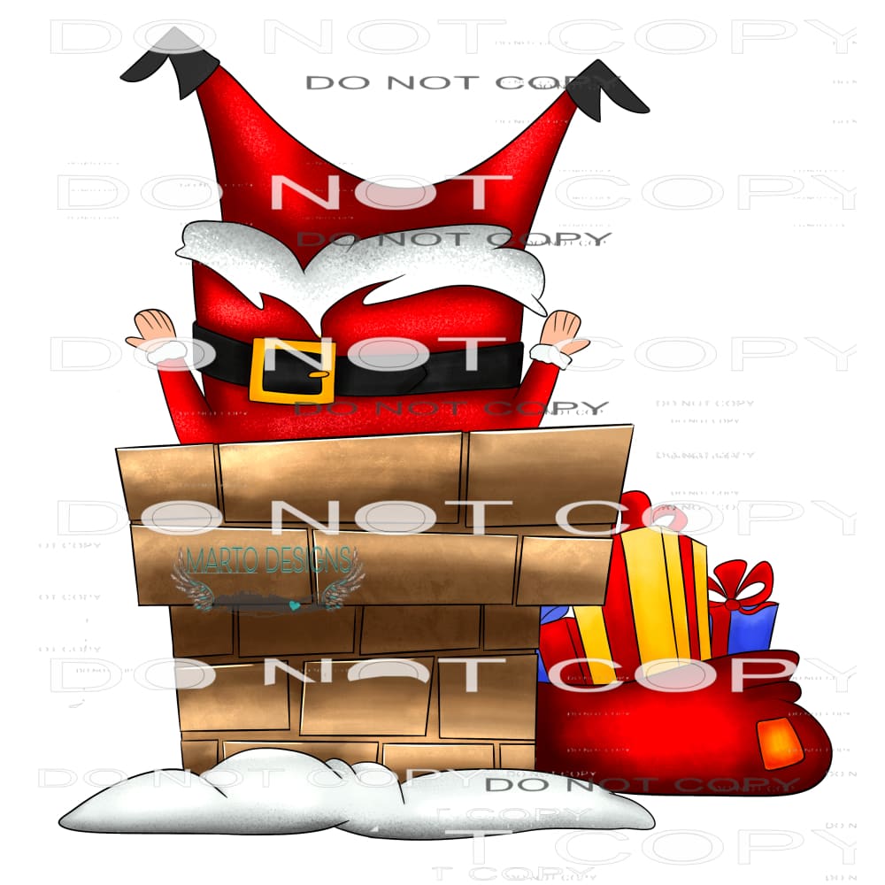 Santa #7466 Sublimation transfers - Heat Transfer Graphic