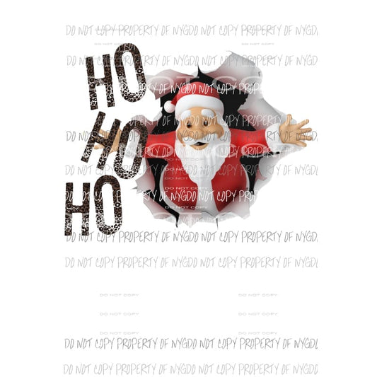 Santa # 8 HO HO HO Sublimation transfers Heat Transfer