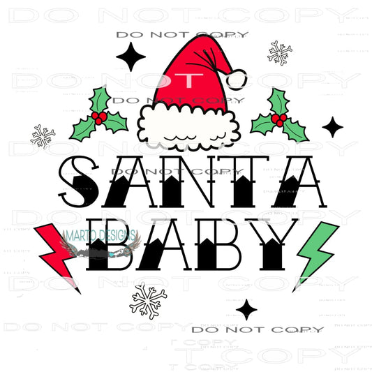 Santa Baby #7536 Sublimation transfers - Heat Transfer