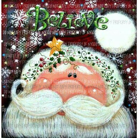 Santa Believe Sublimation transfers Heat Transfer