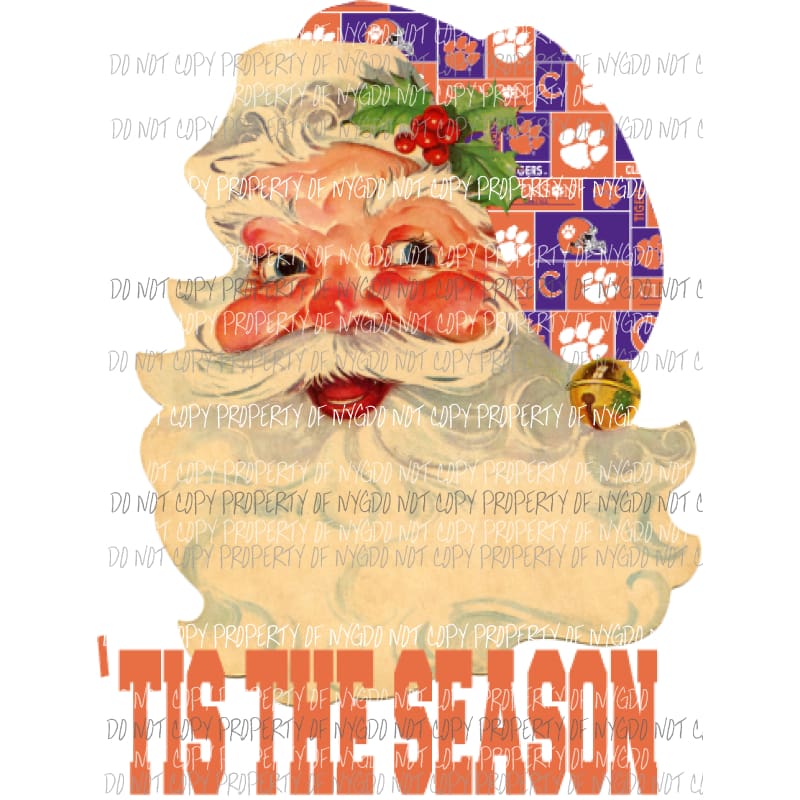 Santa Clemson Sublimation transfers Heat Transfer