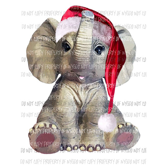 Santa Elephant Sublimation transfers Heat Transfer
