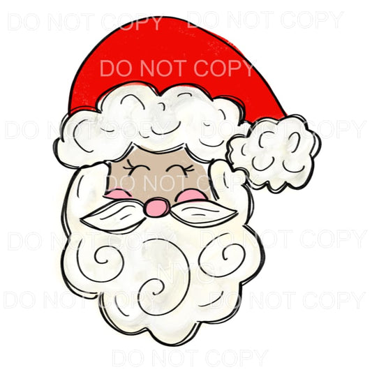 Santa Hand Drawn #302 Sublimation transfers - Heat Transfer