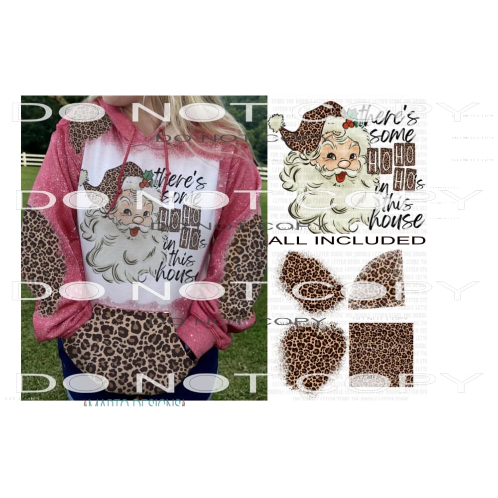 Santa Ho House Set Sublimation transfers - LARGE 13 x 18