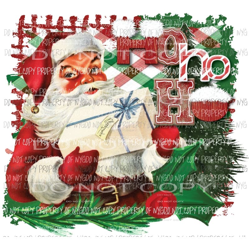 Santa Ho Ho Ho Sublimation transfers Heat Transfer