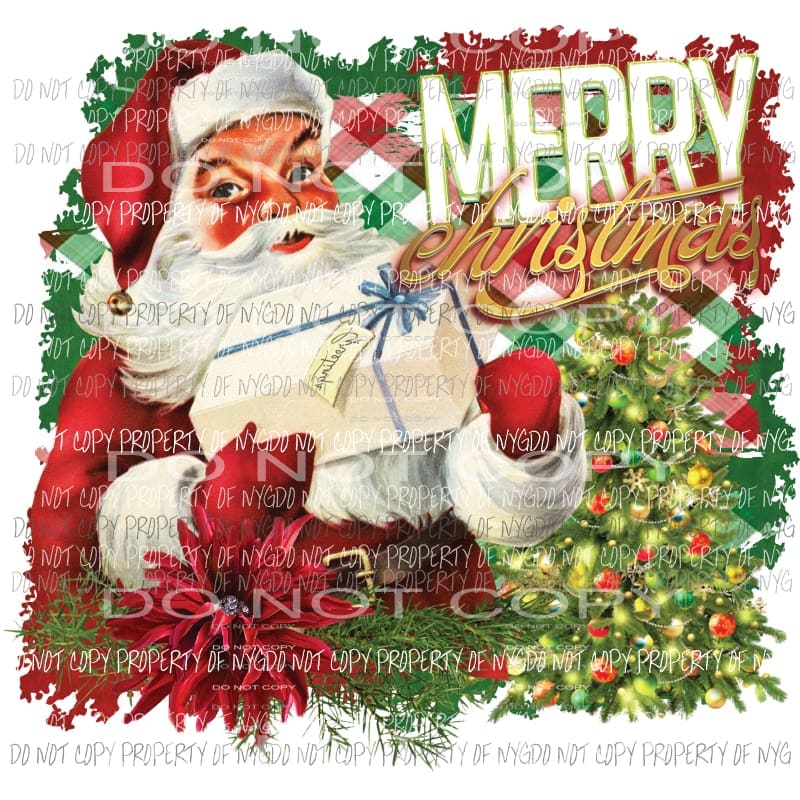 Santa Merry Christmas Sublimation transfers Heat Transfer