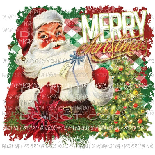 Santa Merry Christmas Sublimation transfers Heat Transfer