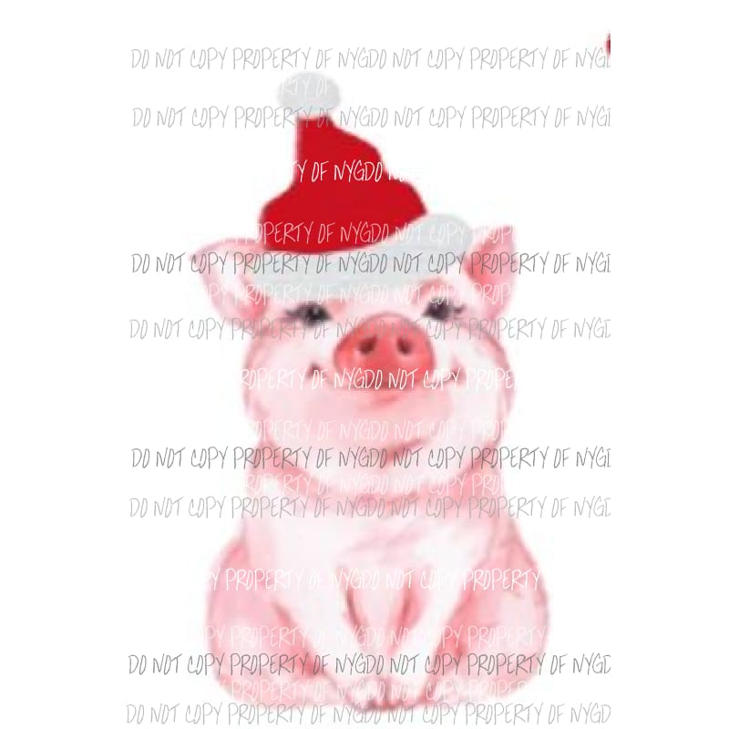 santa pig Sublimation transfers Heat Transfer