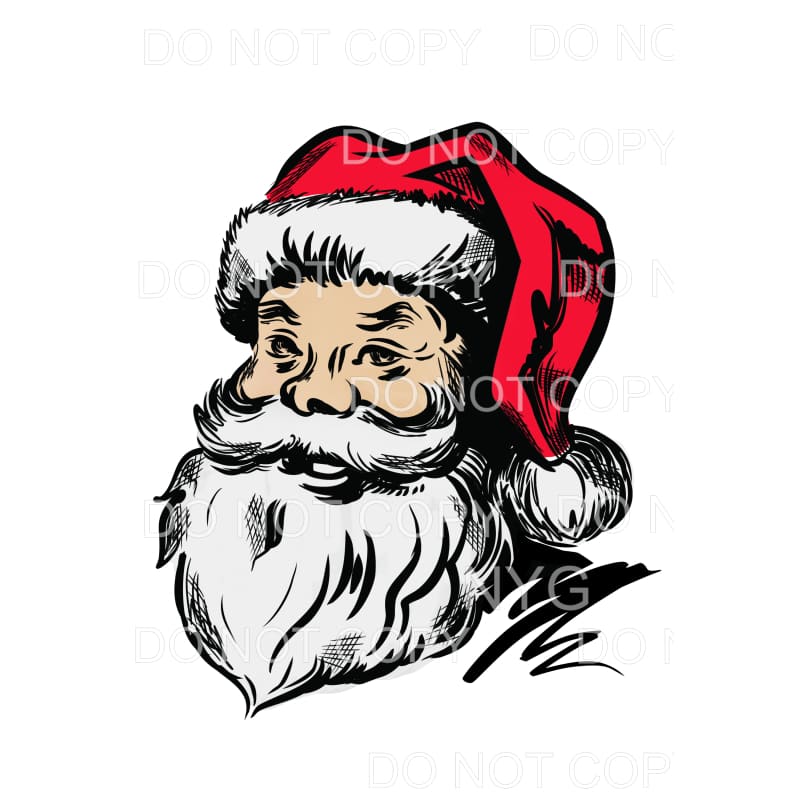 Santa Portrait Sublimation transfers - Heat Transfer
