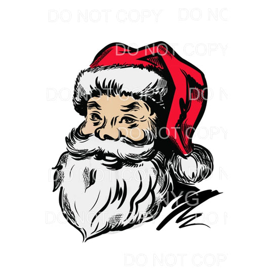 Santa Portrait Sublimation transfers - Heat Transfer