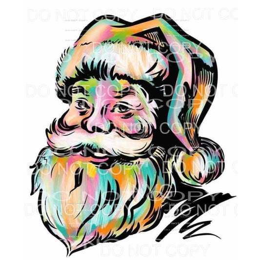Santa Rainbow Colors #1841 Sublimation transfers - Heat 