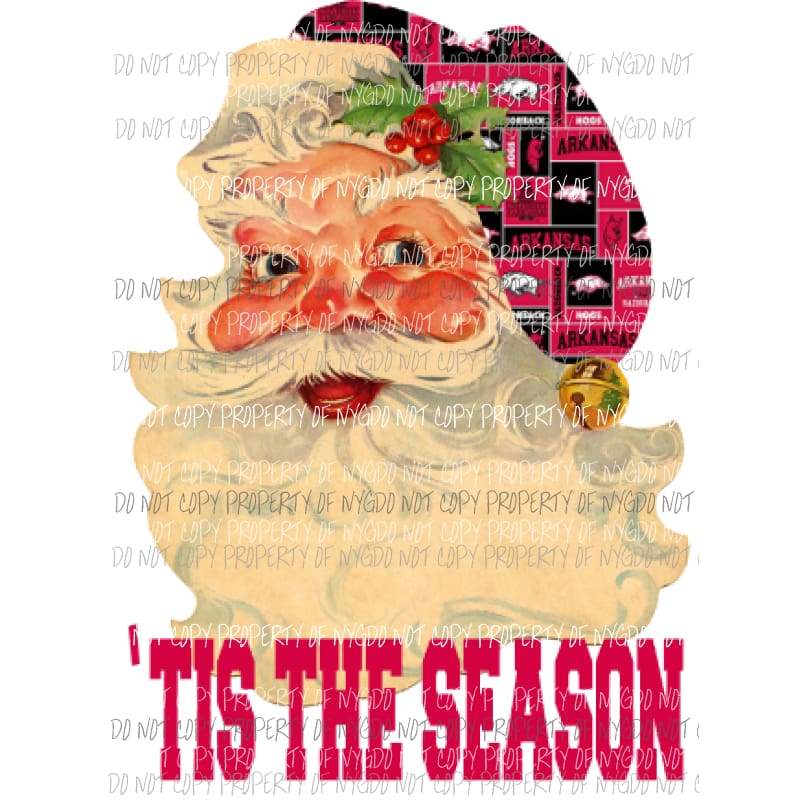 Santa Razorbacks Sublimation transfers Heat Transfer