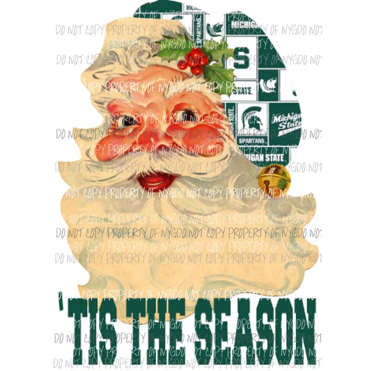 Santa Spartans michigan Sublimation transfers Heat Transfer