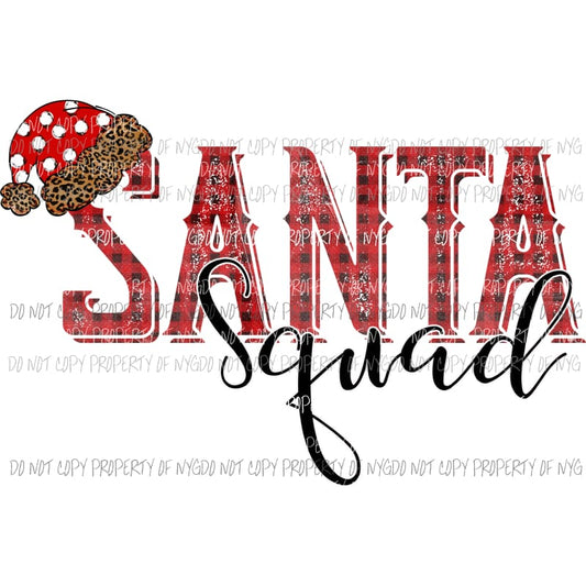 Santa Squad Sublimation transfers Heat Transfer