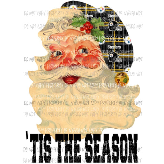 Santa Steelers Sublimation transfers Heat Transfer