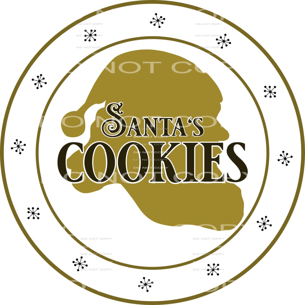 santa’s cookies #7518 Sublimation transfers - Heat Transfer