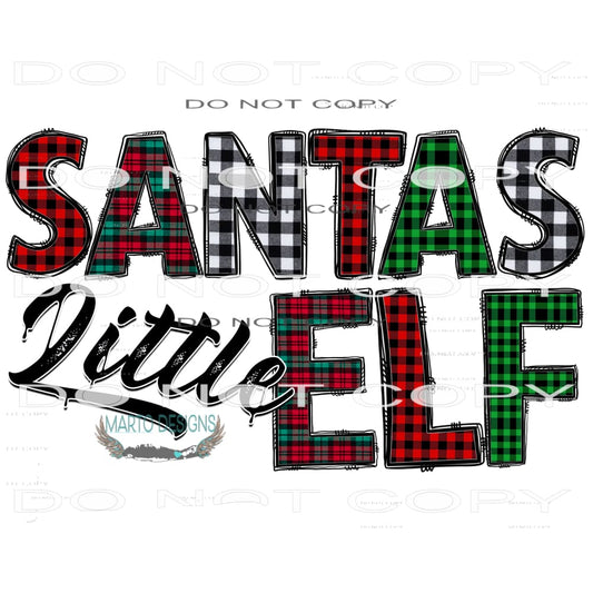 Santa’s Little Elf #8097 Sublimation transfers - Heat