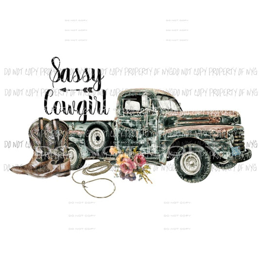 sassy cowgirl sublimation transfer Heat Transfer