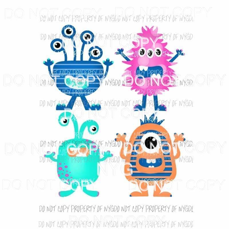 Scary Monster Group Sublimation transfers Heat Transfer