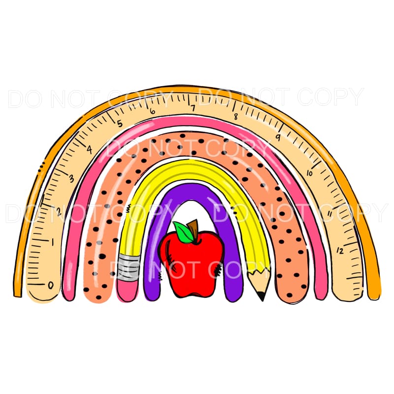 School Rainbow # 112 Sublimation transfers - Heat Transfer