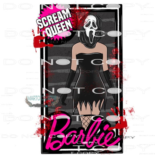 Scream Queen Barbie #6097 Sublimation transfers - Heat