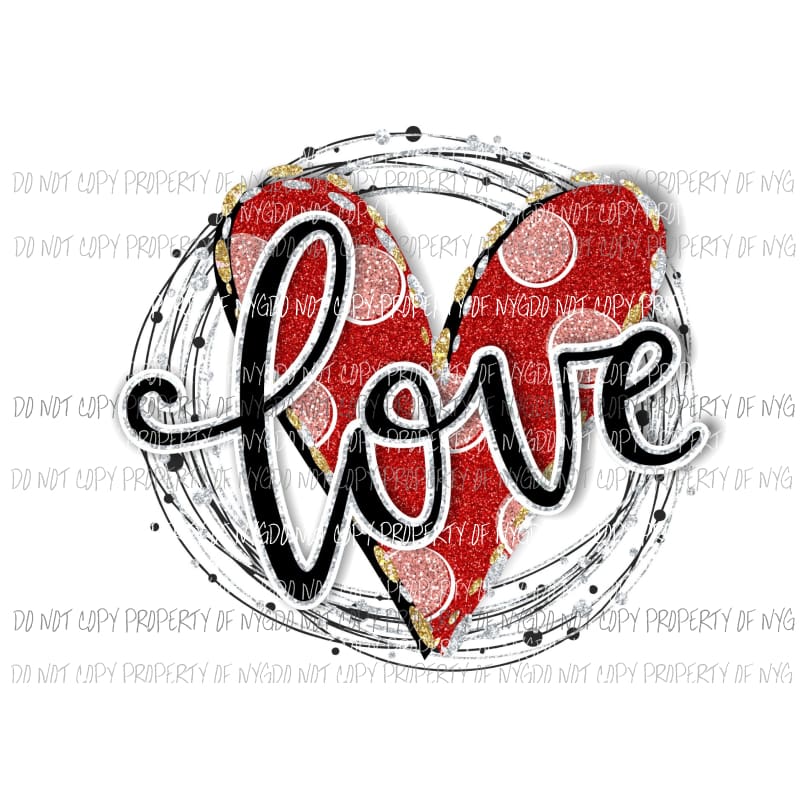 Screen Print Love Heart color These can go on any color any Fabric Heat Transfer
