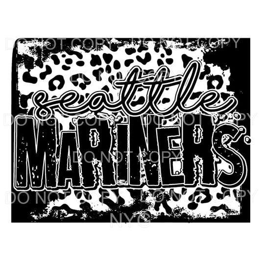 Seattle Mariners Baseball Black Leopard Sublimation 
