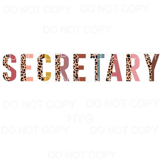 Secretary Half Leopard Sublimation transfers - Heat Transfer