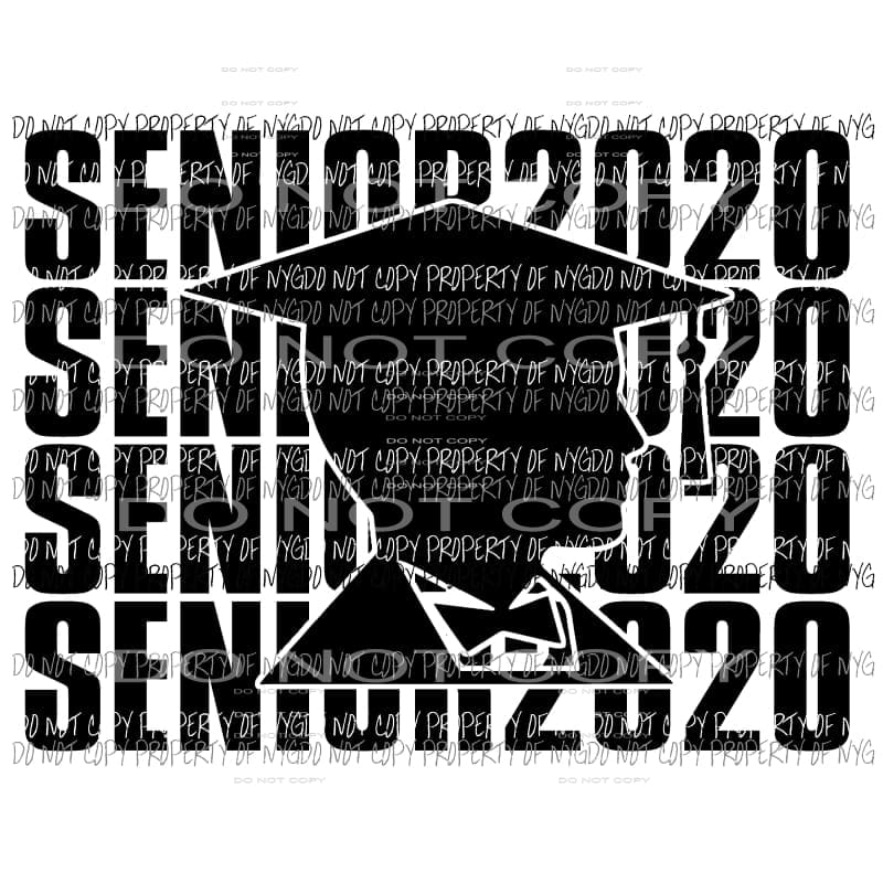 Senior 2020 Male Sublimation transfers Heat Transfer