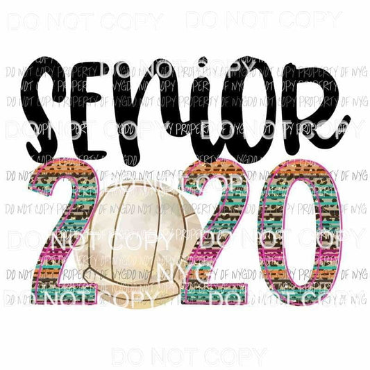 Senior 2020 Volleyball Sublimation transfers Heat Transfer