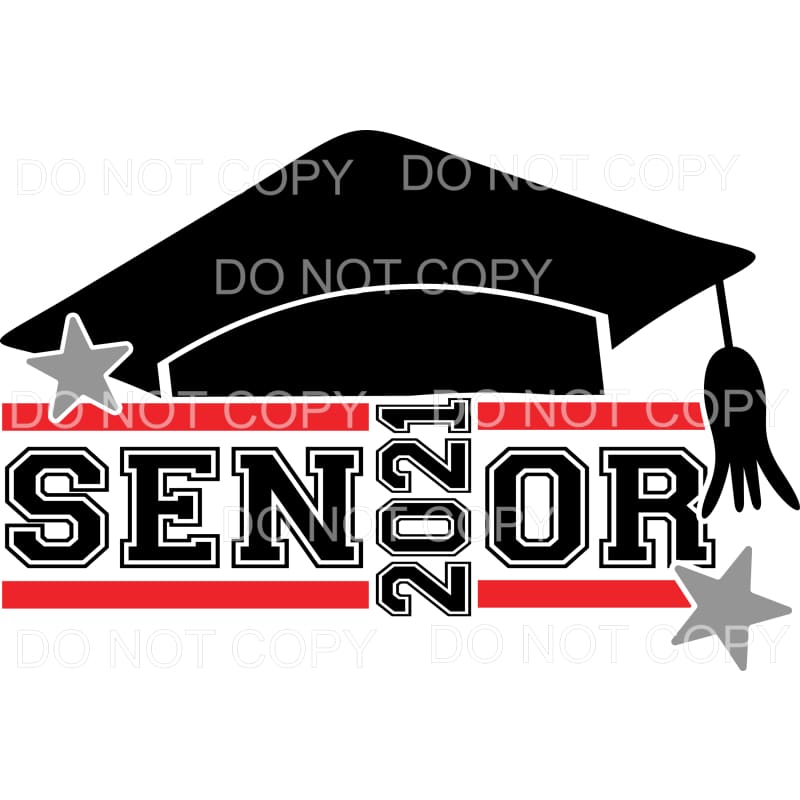 Senior 2021 Graduation Cap Stars Sublimation transfers - 