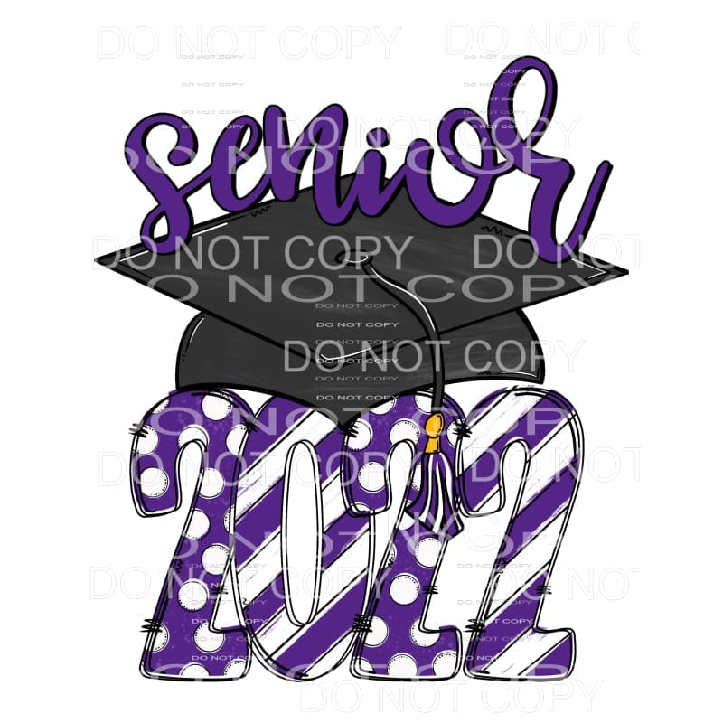 SENIOR CAP 2022 all colors you choose Sublimation transfers 