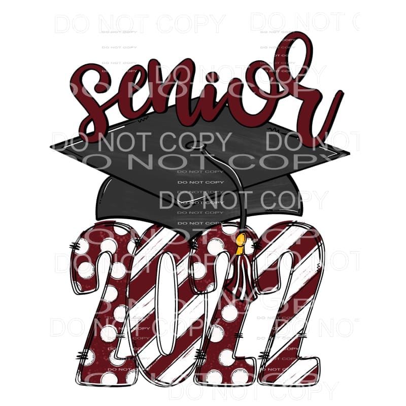 SENIOR CAP 2022 all colors you choose Sublimation transfers 
