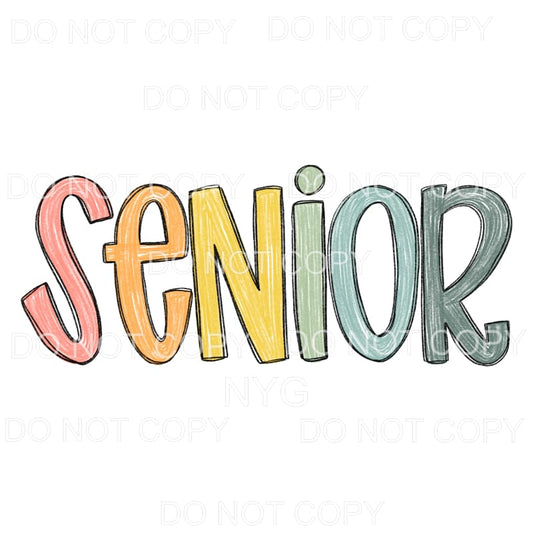 Senior Junior Sophomore Freshman pastel school Classes 