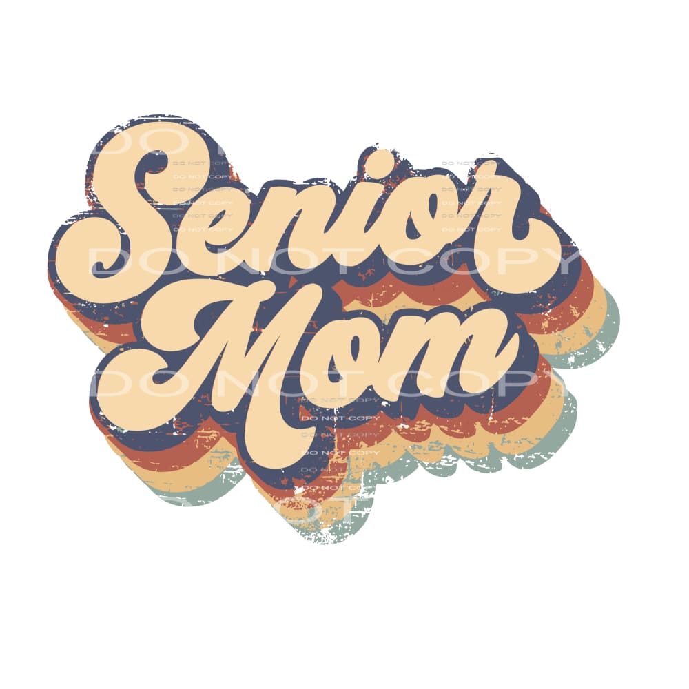 Senior MOM retro Sublimation transfers - Heat Transfer