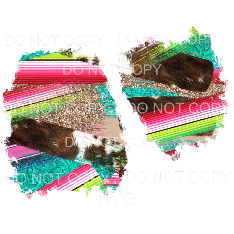 Serape Cowhide Sheet Sublimation transfers - Heat Transfer