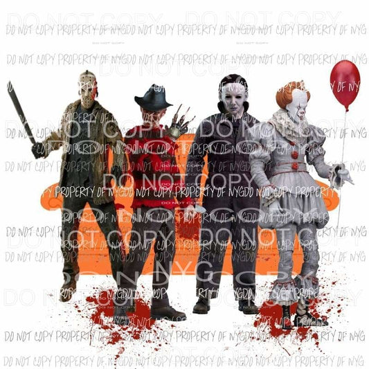 serial killers freddie horror Halloween Fall Sublimation transfers Heat Transfer