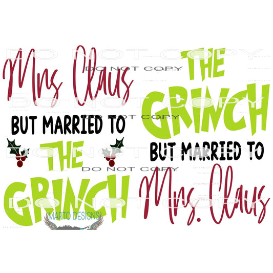 set Mrs. Claus But Married To The Grinch set # 1092 you get