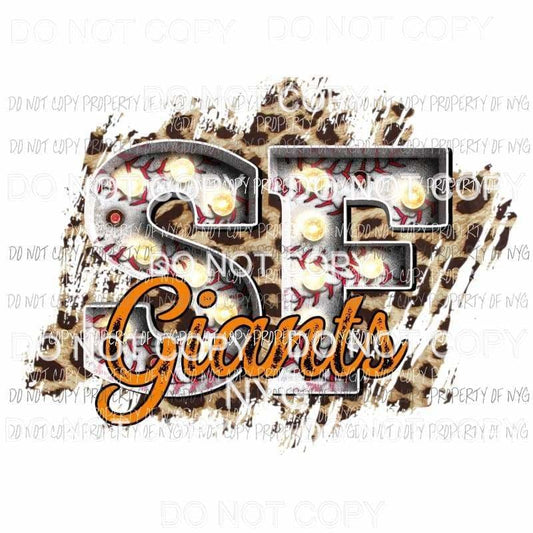 SF Giants baseball marquee San Francisco leopard Sublimation transfers Heat Transfer