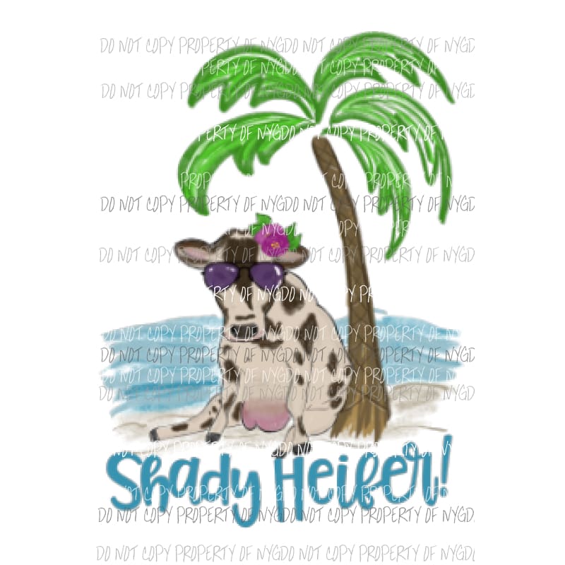 Shady Heifer Sublimation transfers Heat Transfer
