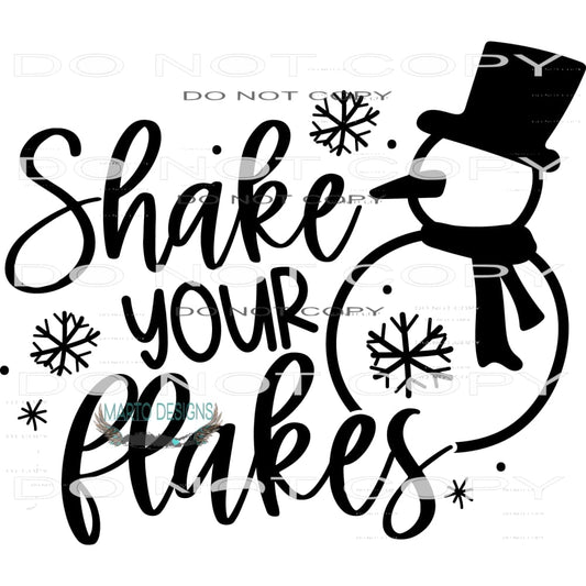 Shake Your Flakes #7890 Sublimation transfers - Heat
